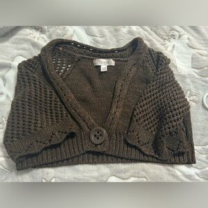 Decree Dark Brown Knit Women's Shrug